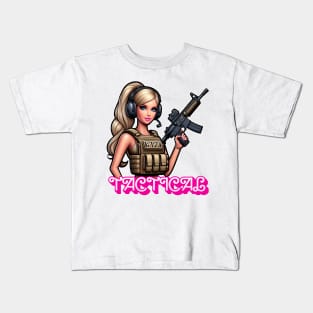 Girl Doll Tactical Kids T-Shirt